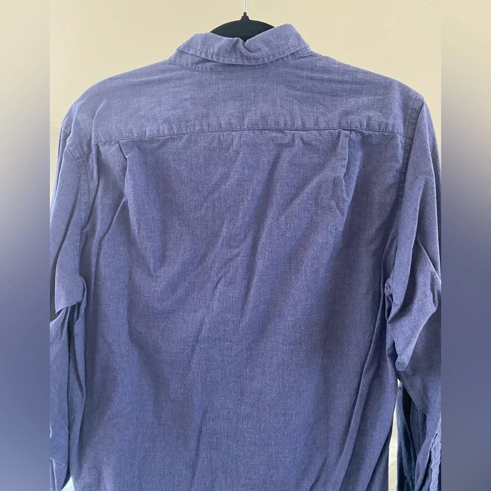 J. Crew - Men’s 100% Cotton Button Down Oxford Shirt in Blue - Size M